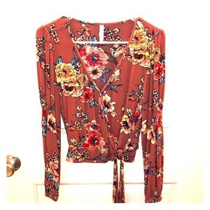 Xhilaration Floral Print Blouse; NWOT